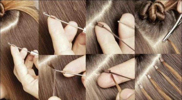 Вариант наращивания волос