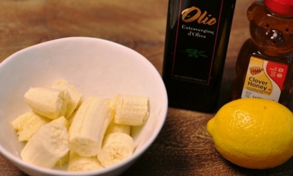 Ингредиенты маски из бананов, масла и лимона