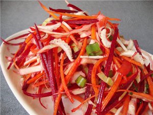 Салат со свеклой и морковью